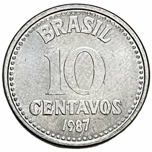 Бразилия 10 сентаво 1987 г.