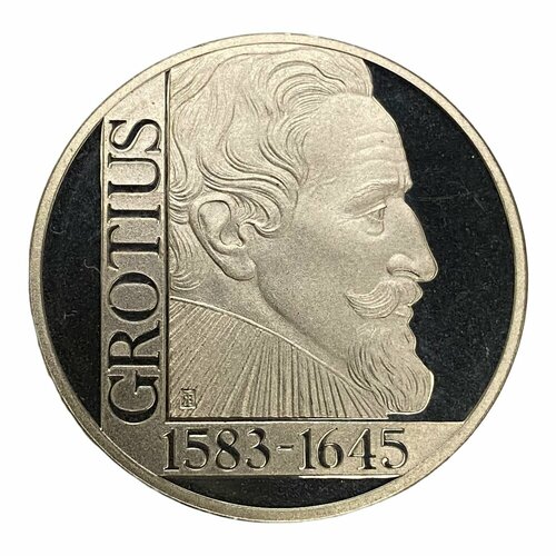 Нидерланды 25 экю 1995 г. (350 лет со дня смерти Гуго Гроция) (Proof) монета 25 экю 1995 170 лет со дня рождения иоганна штрауса австрия
