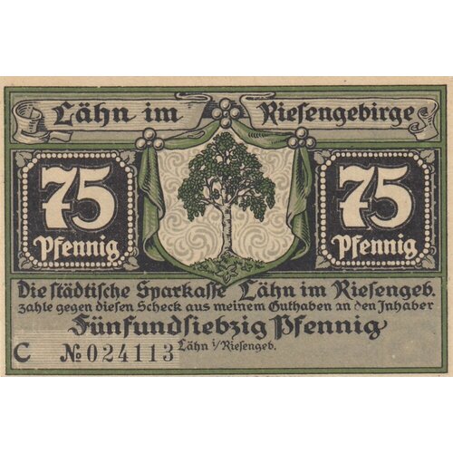Германия Лан 75 пфеннигов 1914-1924 гг. (Вид 2) (2)