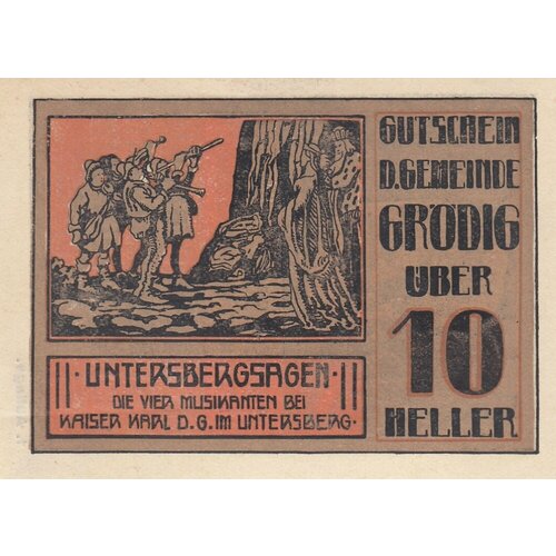 Австрия, Грёдиг 10 геллеров 1914-1920 гг. (№1) австрия грёдиг 10 геллеров 1914 1920 гг 1
