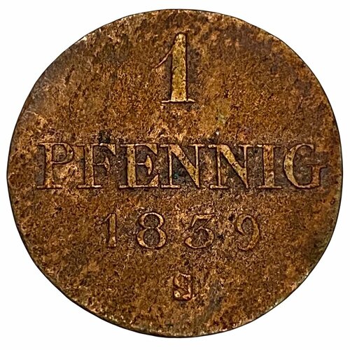 Германия, Ганновер 1 пфенниг 1839 г. монета германия 1 пфенниг 1901 год 1 11