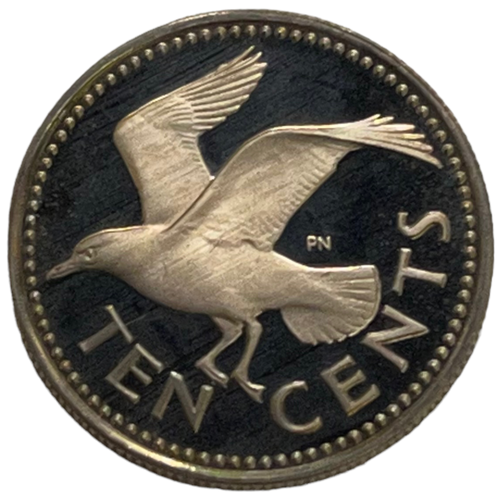 барбадос 10 центов альбатрос aunc Барбадос 10 центов 1980 г. (FM) (Proof)