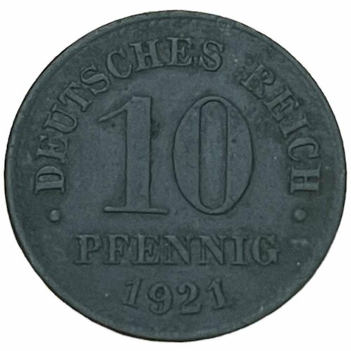 Германская Империя 10 пфеннигов 1921 г. (2)