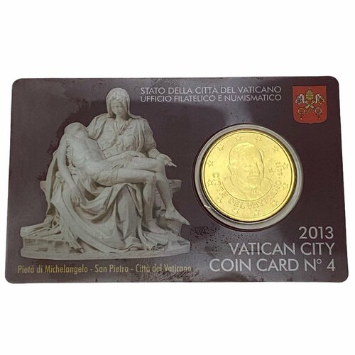Ватикан 50 евроцентов 2013 г. в оригинальной упаковке