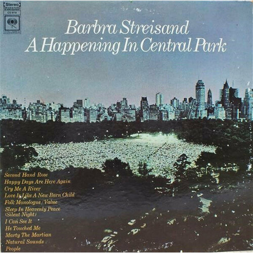 Barbra Streisand 'A Happening In Central Park' LP/1968/Pop/USA/Nm barbra streisand barbra streisand s greatest hits volume 2 cd 1978 pop russia