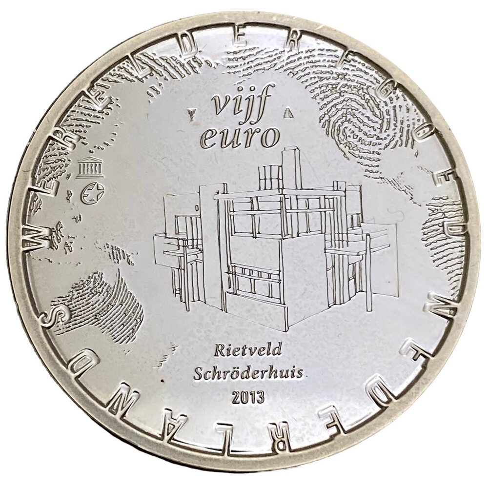 Нидерланды 5 евро 2013 г. (Дом Шрёдер) (Proof)