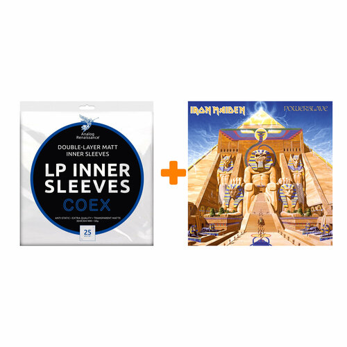 IRON MAIDEN Powerslave LP + Конверты внутренние COEX для грампластинок 12 25шт Набор nirvana nirvana lp конверты внутренние coex для грампластинок 12 25шт набор