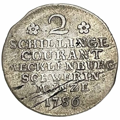 Германия, Мекленбург-Шверин 2 шиллинга 1786 г.