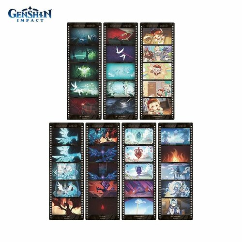 Набор закладок Genshin Impact: A Glimpse Of The World Imitation Film – Mondstadt набор стикерпаков genshin impact 4 pack