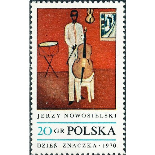 (1970-047) Марка Польша Виолончелист День почтовой марки. Современная живопись II Θ