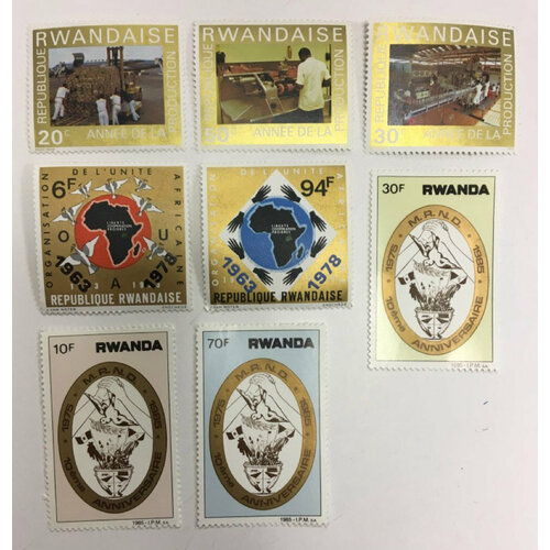 (--) Набор марок Руанда 8 шт. Негашеные , III O