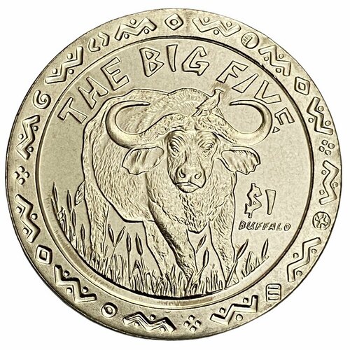 Сьерра-Леоне 1 доллар 2001 г. (Большая африканская пятёрка - Африканский буйвол) сьерра леоне 1 доллар 2007 г зебра