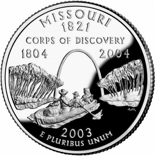 (024p) Монета США 2003 год 25 центов Миссури Медь-Никель UNC 021d монета сша 2003 год 25 центов иллинойс медь никель unc