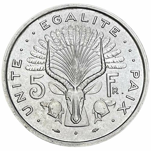 Джибути 5 франков 1977 г. Essai (Проба) мадагаскар 5 франков 1966 г essai проба
