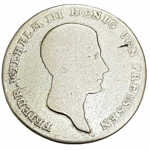 Германия, Пруссия 1/6 талера 1813 г. 1814a монета германия пруссия 1814 год 1 талер фридрих вильгельм iii серебро ag 750 vf