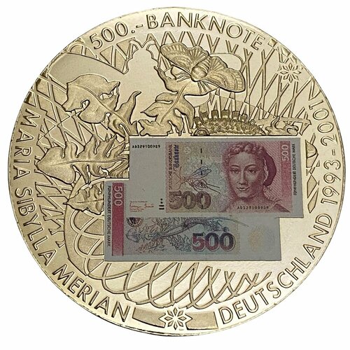 Германия, настольная медаль Прощай валюта. 500 марок 1933 2002 г. клуб нумизмат банкнота 500 марок германия нотгельды 1922 года дрезден