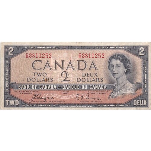 Канада 2 доллара 1954 г. (Devil face) венецианский пейзаж 14 на английском языке