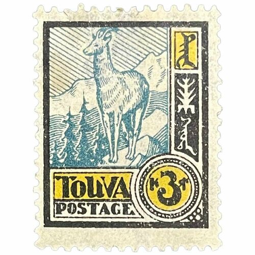 Почтовая марка Танну - Тува 3 копейки 1927 г. (Горал) почтовая марка танну тува 3 копейки 1936 г всадник с верблюдом 6