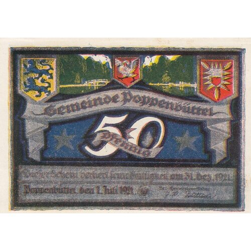 Германия (Веймарская Республика) Поппенбюттель 50 пфеннигов 1921 г. (№8) (2)