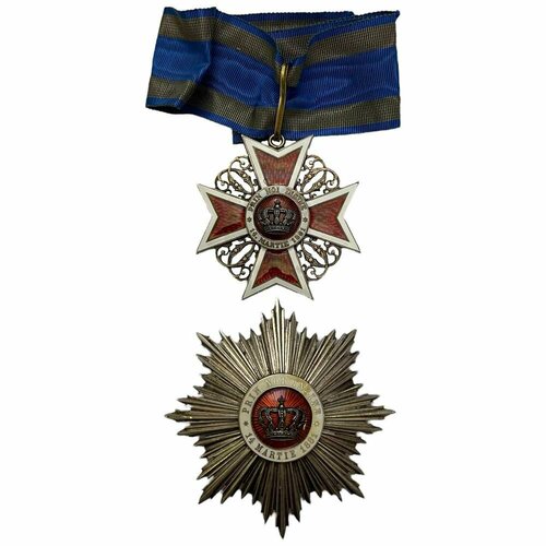 Румыния, орден Короны Румынии II степень 1901-1932 гг. (в коробке 2) румыния орден звезда румынии ii степень 3 тип rsr 1971 1980 гг в коробке