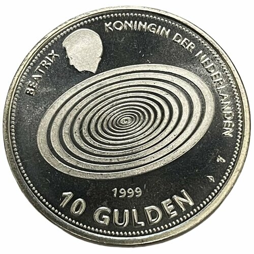 Нидерланды 10 гульденов 1999 г. (Миллениум) (Proof) (2) клуб нумизмат монета 50 гульденов антильских островов 1980 года серебро беатрикс