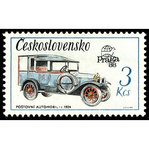 (1987-020) Марка Чехословакия Автомобиль , III Θ 1987 055 марка ссср сальвиния плавающая папоротники iii θ
