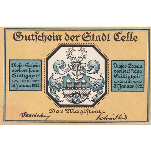 Германия (Веймарская Республика) Целле 25 пфеннигов 1922 г. (Вид 2) германия веймарская республика целле 25 пфеннигов 1922 г вид 2
