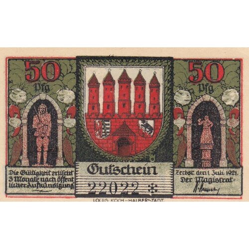 Германия (Веймарская Республика) Цербст 50 пфеннигов 1921 г. (Z)