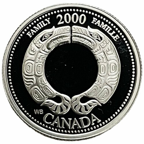 Канада 25 центов 2000 г. (Миллениум - Семья) (Proof) канада 25 центов 2000 г миллениум мудрость proof