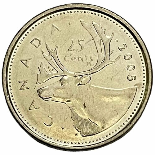 канада 25 центов 1986 г Канада 25 центов 2005 г.