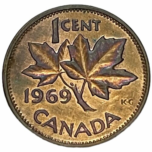 Канада 1 цент 1969 г. канада 1 цент 1975 г