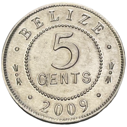 Белиз 5 центов 2009 г. белиз 5 долларов 2009 г