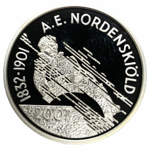 Финляндия 10 евро 2007 г. (175 лет со дня рождения Адольфа Эрика Норденшёльда) (Proof) (2)