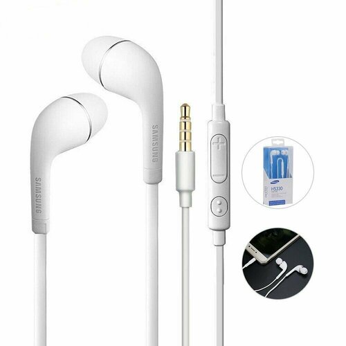 Наушники гарнитура для смартфонов с микрофоном белые HS330 68500₽