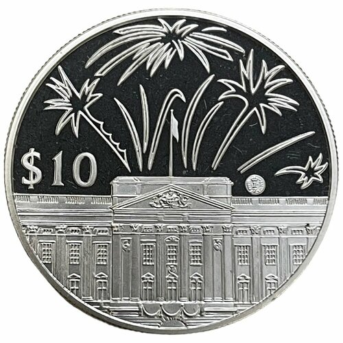 Восточные Карибские Штаты 10 долларов 2002 г. (50 лет правлению Королевы Елизаветы II) (Proof) клуб нумизмат монета 5 долларов канады 2002 года серебро елизавета ii