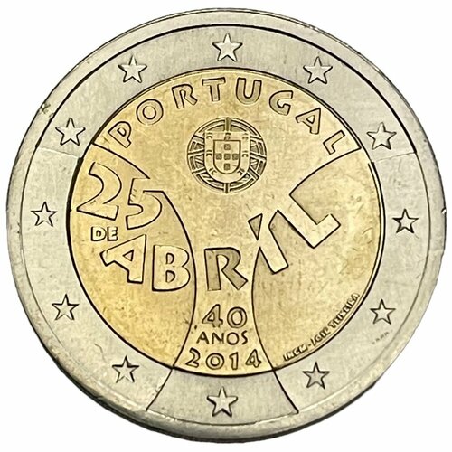 Португалия 2 евро 2014 г. (40 лет Революции гвоздик)