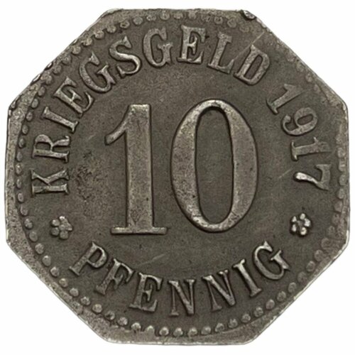 Германия (Германская Империя) Висбаден 10 пфеннигов 1917 г. (6)