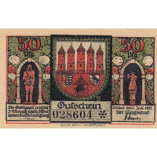 Германия (Веймарская Республика) Цербст 50 пфеннигов 1921 г. (T) (5)