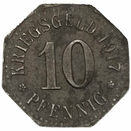 Германия (Германская Империя) Висбаден 10 пфеннигов 1917 г. (11)