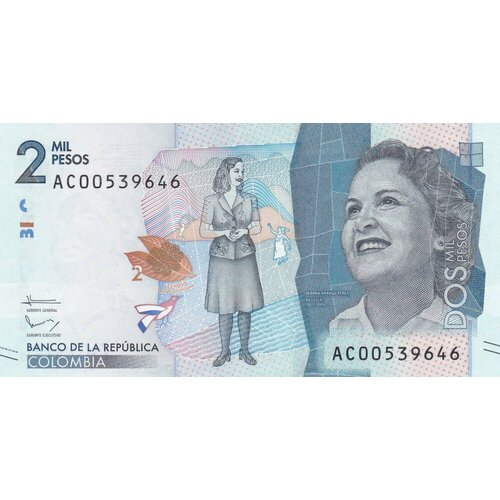 Колумбия 2000 песо 2015 г. банкнота номиналом 2000 песо 1985 года колумбия