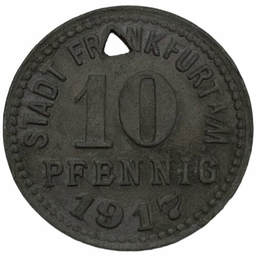 Германия (Германская Империя) Франкфурт-на-Майне 10 пфеннигов 1917 г. (3)