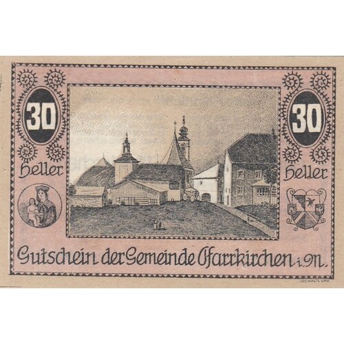 Австрия, Пфарркирхен 30 геллеров 1914-1921 гг. (№2) австрия франкенбург 30 геллеров 1914 1921 гг 1