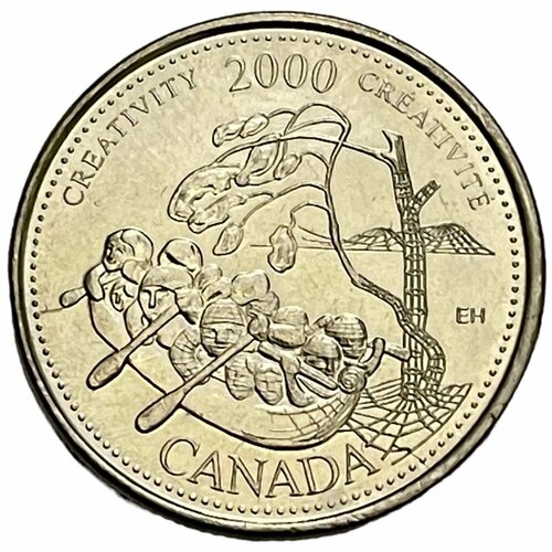 Канада 25 центов 2000 г. (Миллениум - Креативность) (Ni)