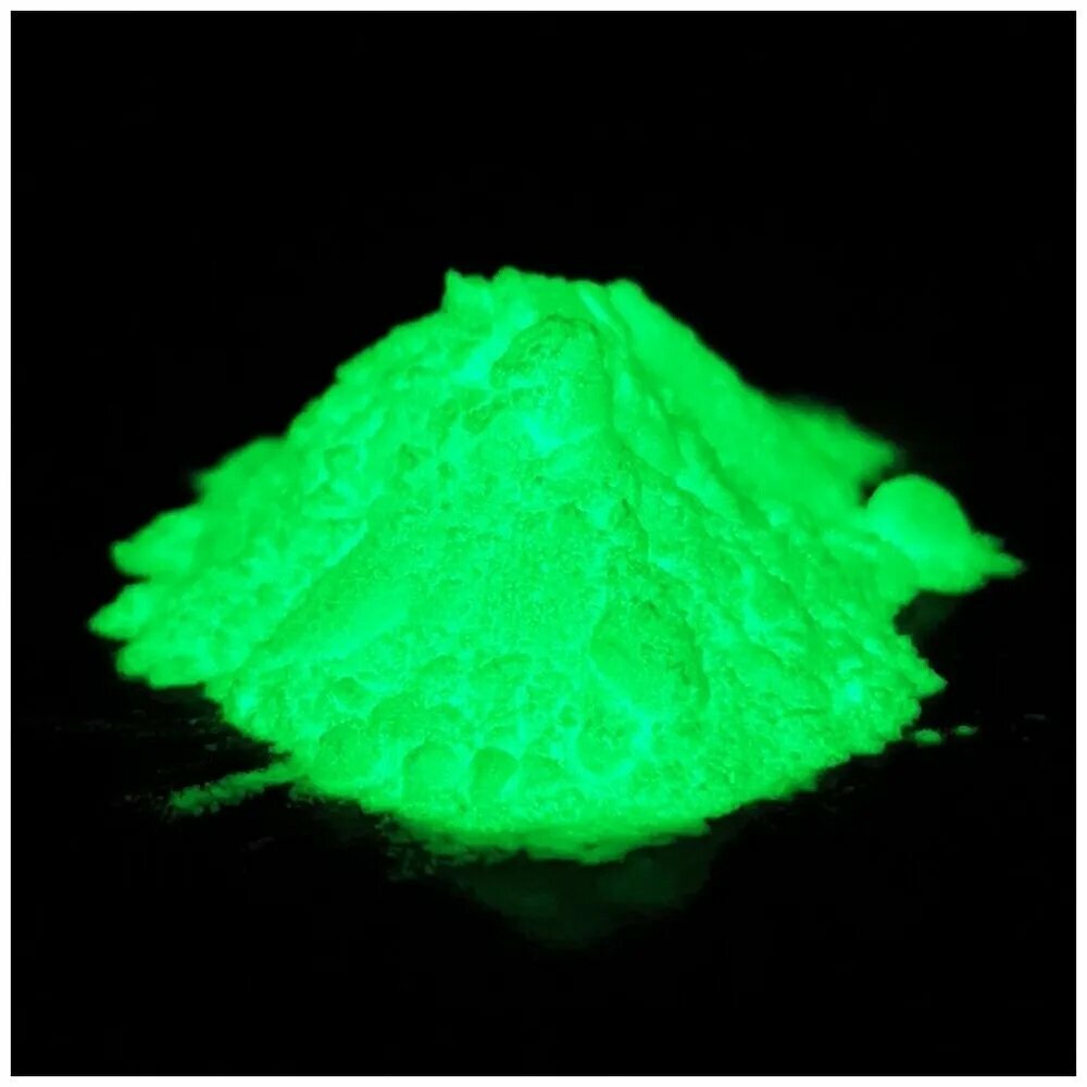 Люминофор, светящаяся краска, флуоресцентный порошок для творчества, светящийся пигмент 100г - фотография № 2