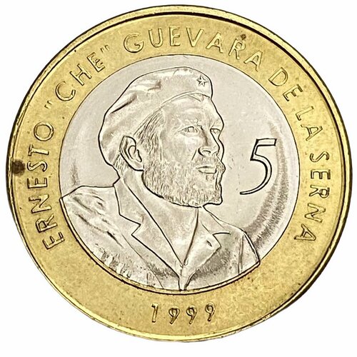 Куба 5 песо 1999 г. (Че Гевара) клуб нумизмат монета 5 песо кубы 1984 года серебро транспорт в порту