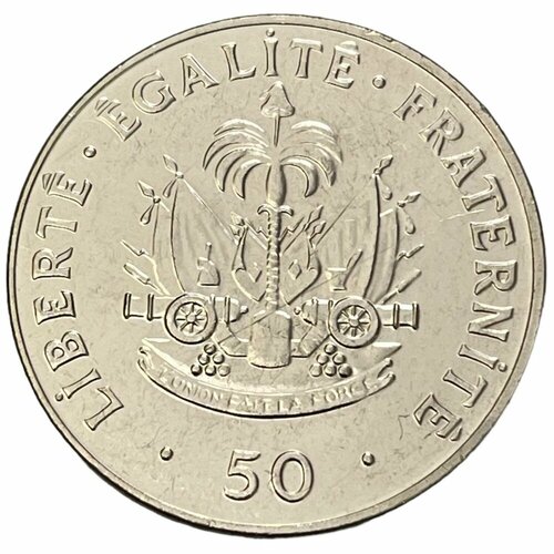 банкнота номиналом 50 гурдов 2010 года гаити Гаити 50 сантимов 2011 г.