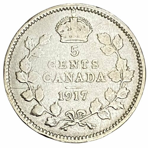 Канада 5 центов 1917 г. клуб нумизмат монета 50 центов ньюфаундленда 1917 года серебро георг v