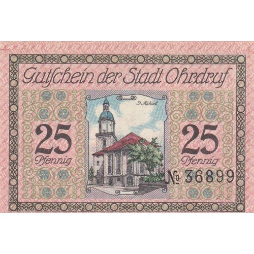 Германия (Веймарская Республика) Ордруф 25 пфеннигов 1921 г.