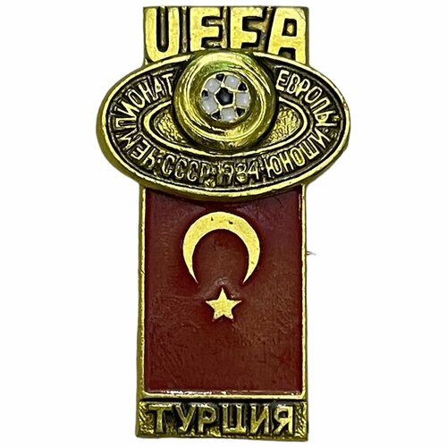 Знак Турция из серии Чемпионат Европы по футболу среди юношей СССР 1984 г. знак мальта из серии чемпионат европы по футболу среди юношей ссср 1984 г 2