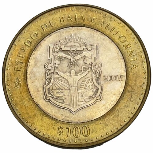 Мексика 100 песо 2005 г. (180 лет Федерации - Нижняя Калифорния)